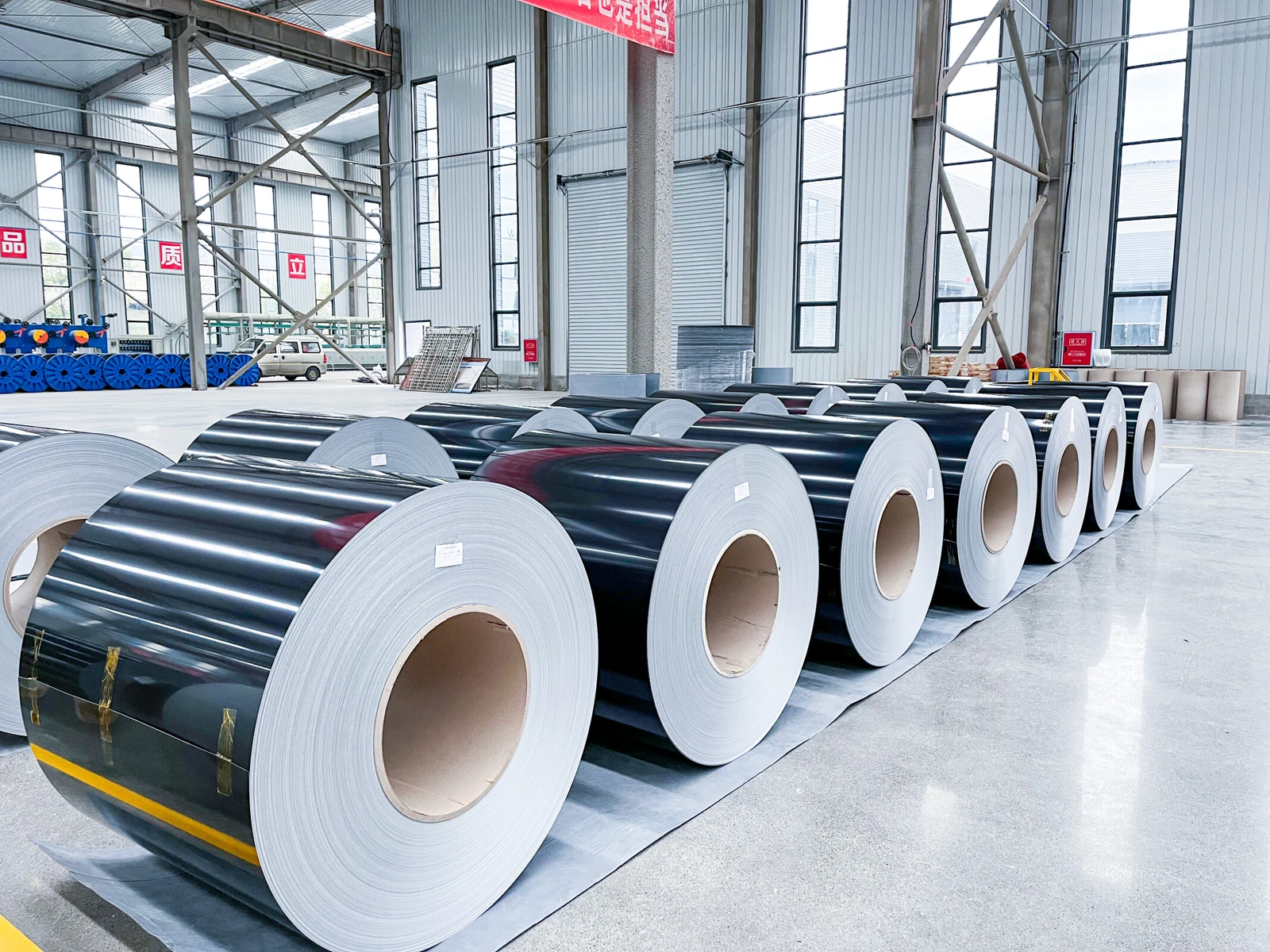 Newly supplied color-coated aluminum coils